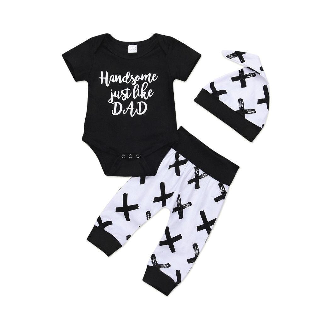 Baby Boy Outfit | Handsome Just Like Dad - Kaislee's Boutique