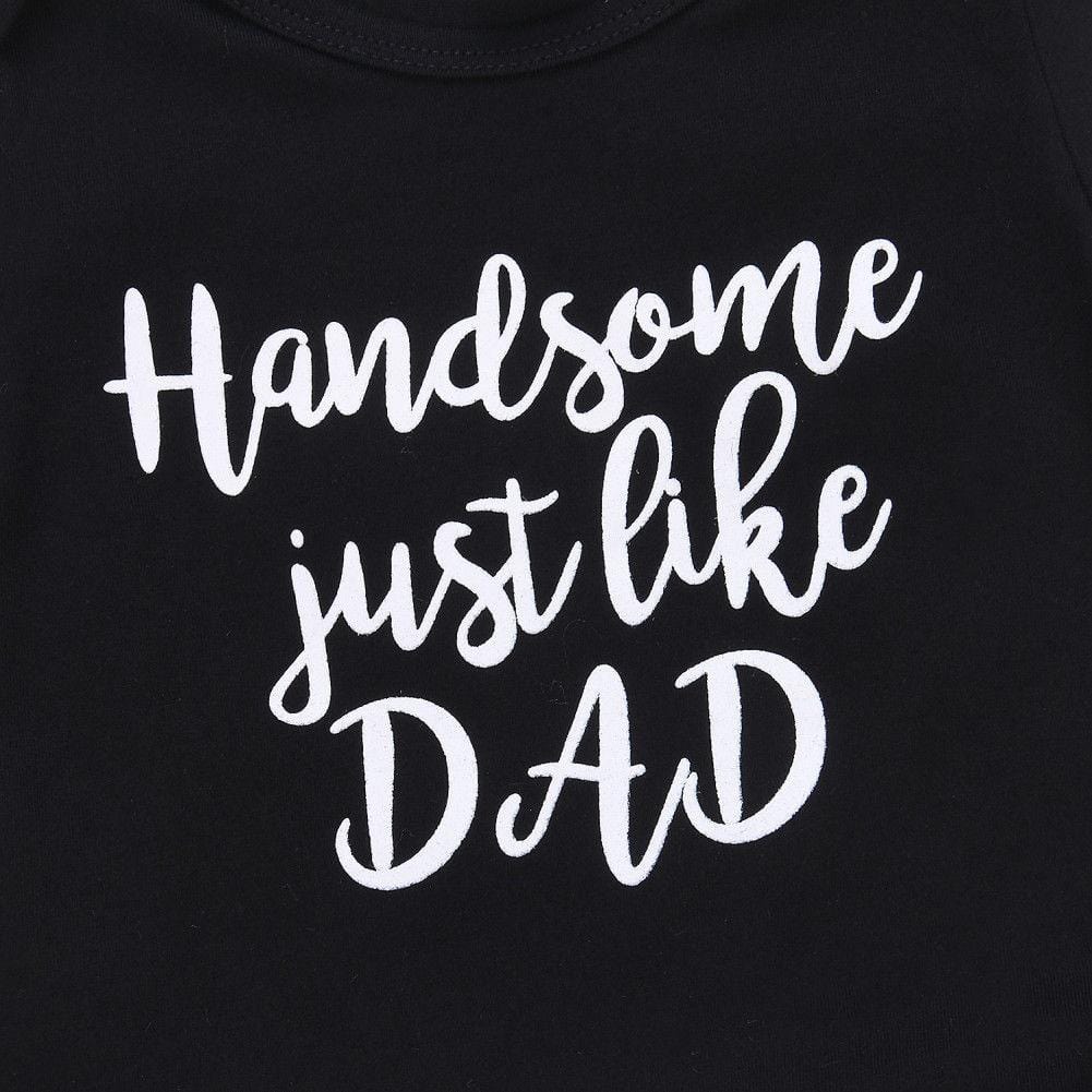 Baby Boy Outfit | Handsome Just Like Dad - Kaislee's Boutique