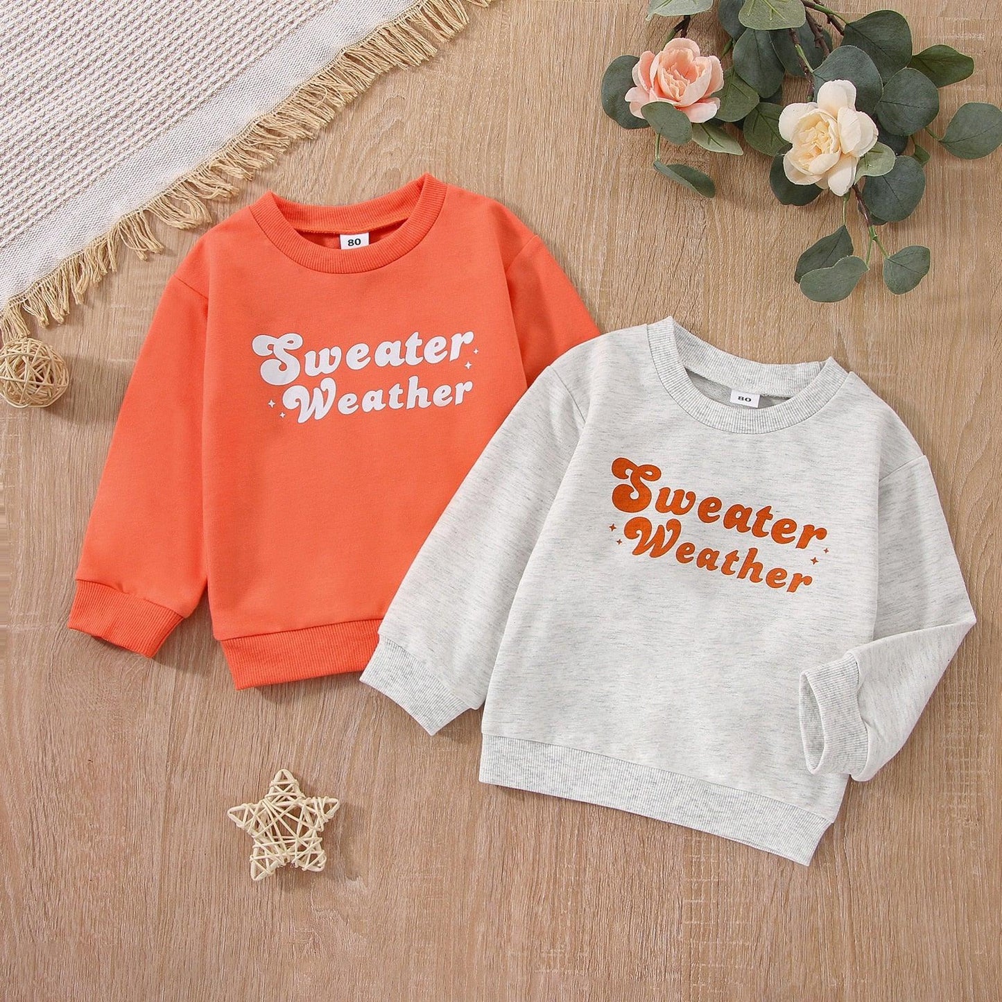 Girls Autumn Pullover Sweatshirt | Sweater Weather - Kaislee's Boutique