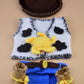 Crochet Newborn Baby Cowboy Outfit Baby Boy Photo Props Cowboy Boots Hat and Diaper Cover with Vest 5 Pieces Set Clothes H253 - Kaislee's Boutique