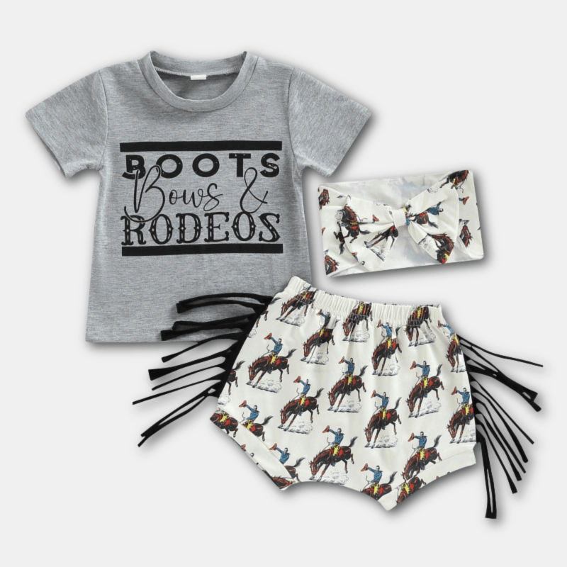 Boots Bows & Rodeos Bloomer Set - Kaislee's Boutique