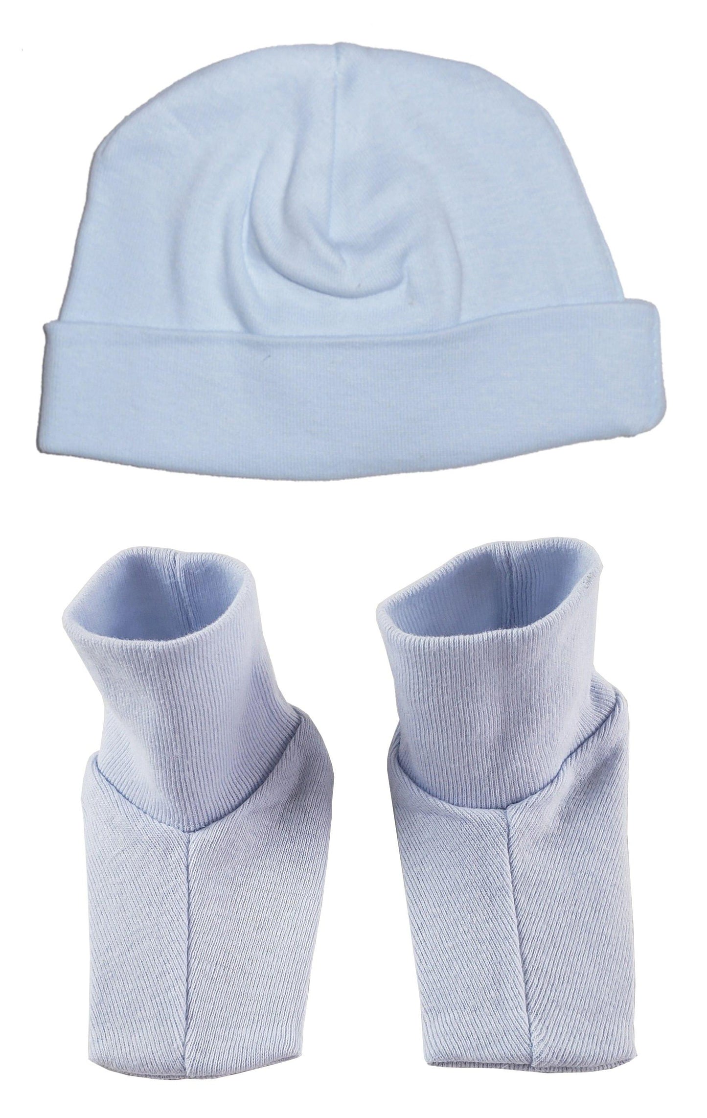 Baby Cap & Bootie Set - Blue - Kaislee's Boutique