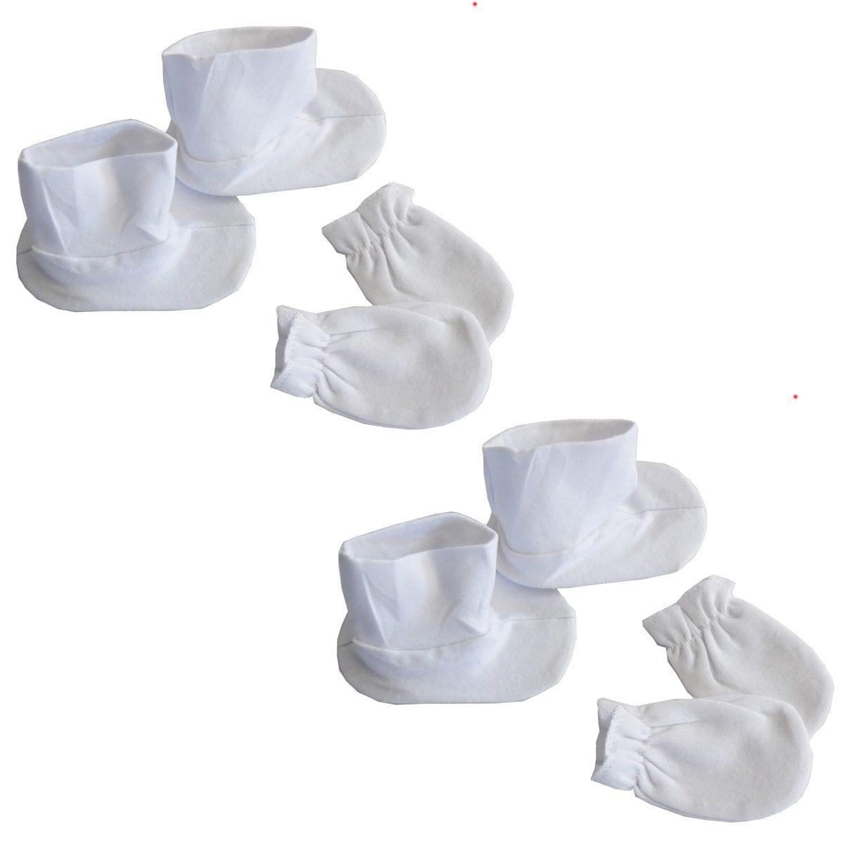 Infant Booties & Mitten Set White (Pack of 2) - Kaislee's Boutique