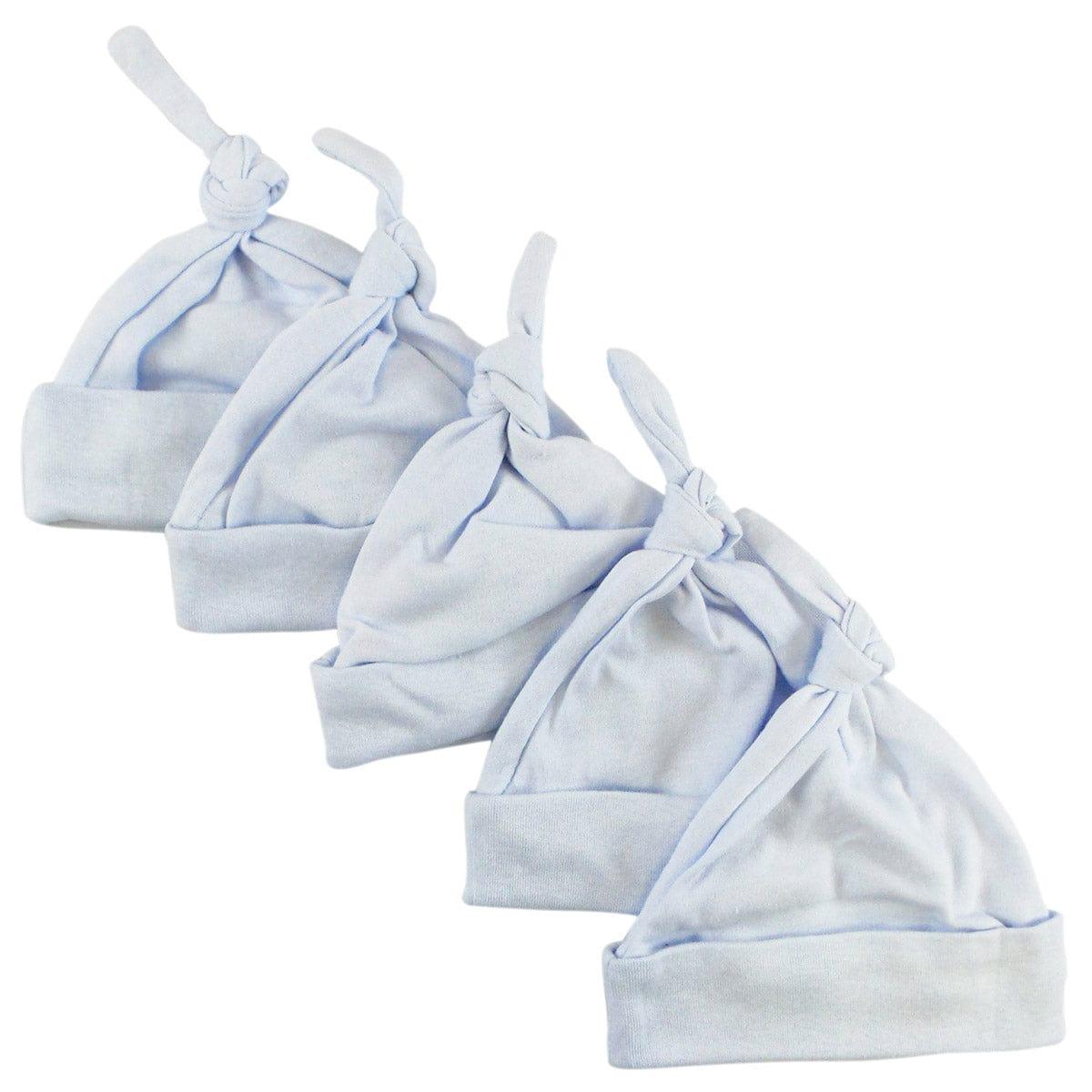 Blue Knotted Baby Cap (Pack of 5) - Kaislee's Boutique