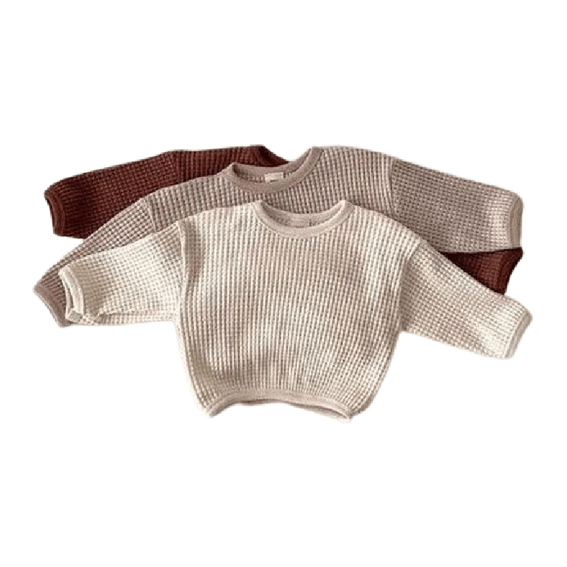 Baby & Toddler Waffle Knit Sweater - Kaislee's Boutique