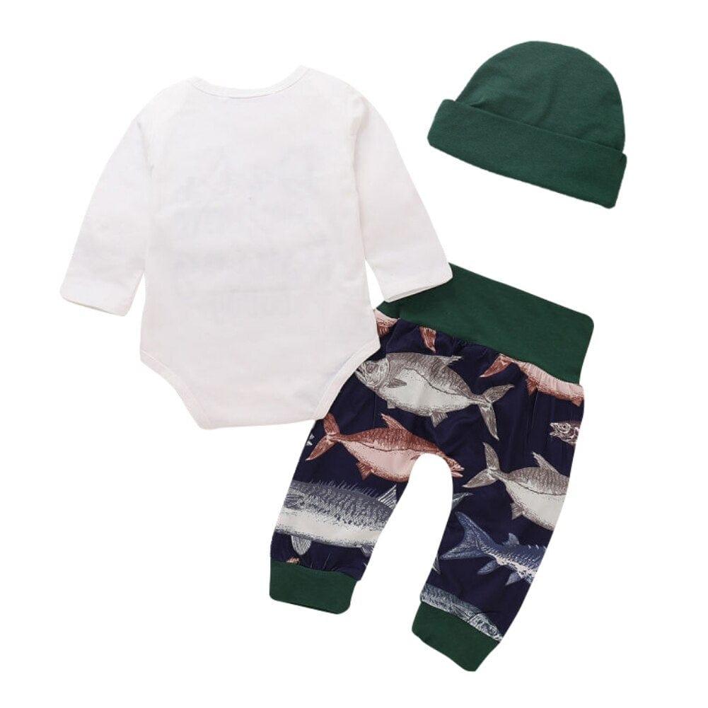 Daddy's Little Fishing Buddy Outfit - Kaislee's Boutique