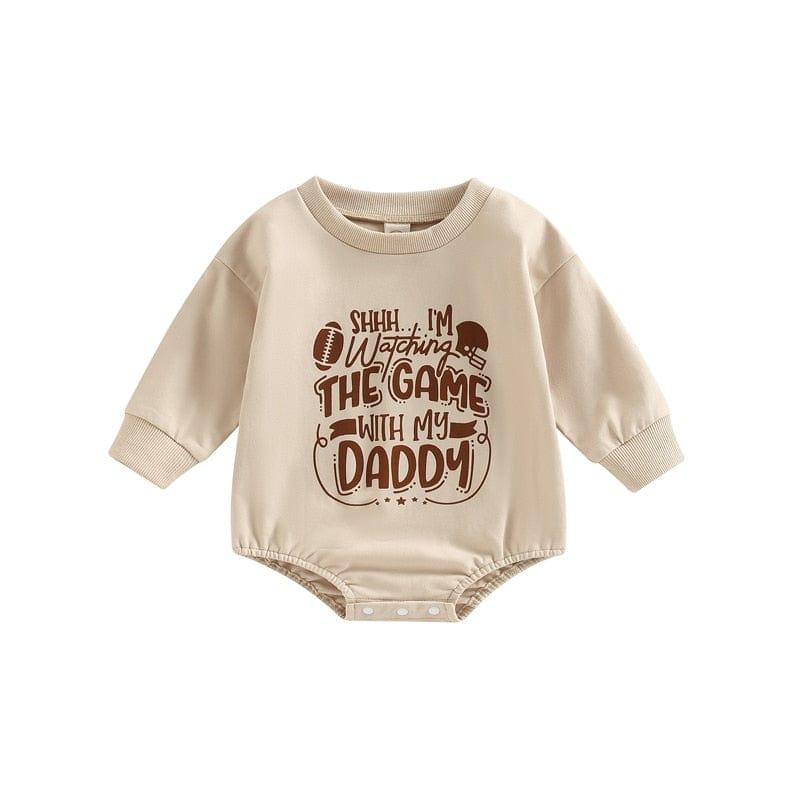 Baby & Toddler Football Sweatshirt Romper - Kaislee's Boutique