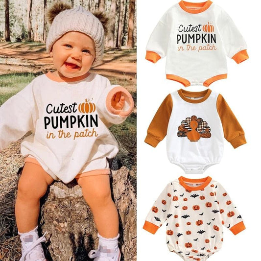 Baby & Toddler Long Sleeve Onesie | Printed Sweatshirt/Bodysuit - Kaislee's Boutique