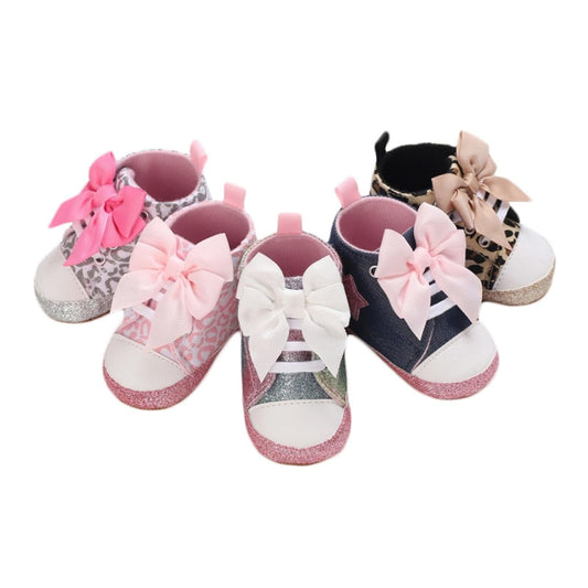 Baby Girl Bowknot Walking Shoes | Soft-Soled First Walker Shoes - Kaislee's Boutique