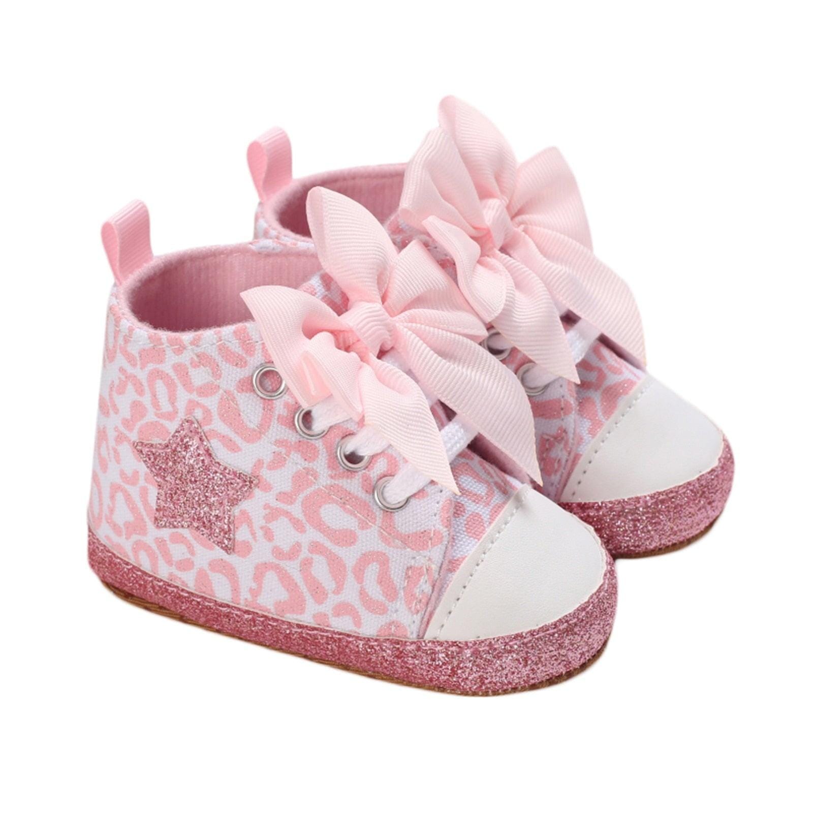 Baby Girl Bowknot Walking Shoes | Soft-Soled First Walker Shoes - Kaislee's Boutique