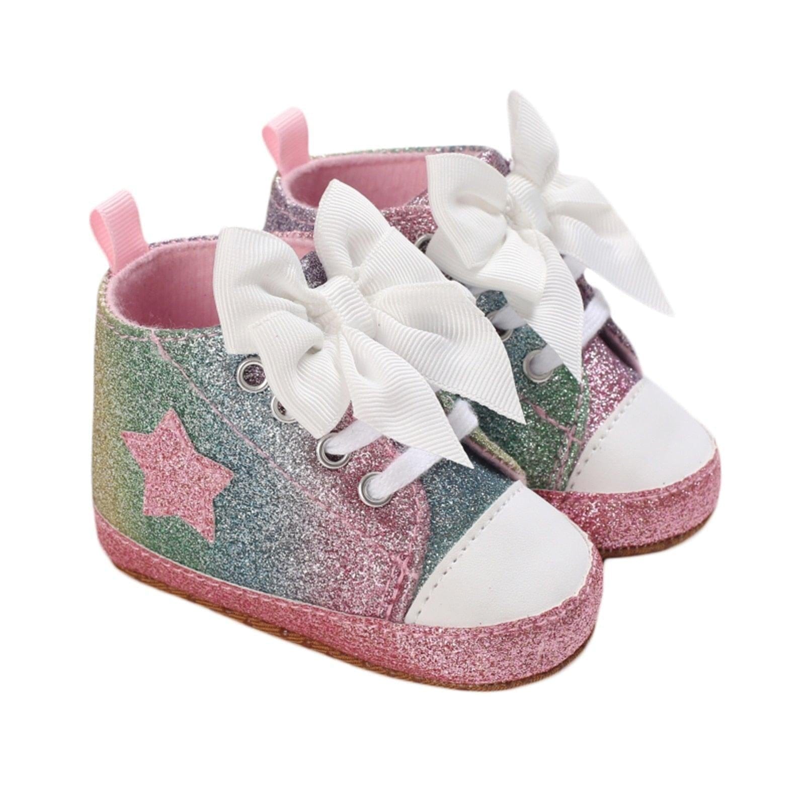 Baby Girl Bowknot Walking Shoes | Soft-Soled First Walker Shoes - Kaislee's Boutique