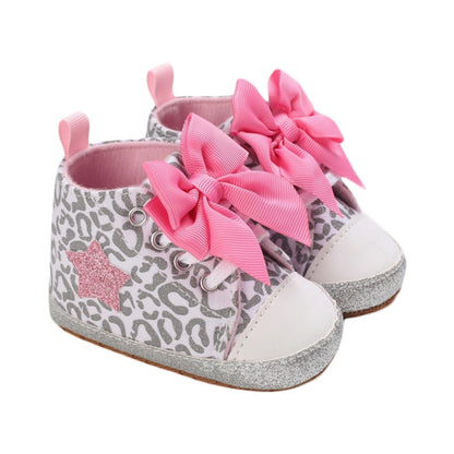 Baby Girl Bowknot Walking Shoes | Soft-Soled First Walker Shoes - Kaislee's Boutique