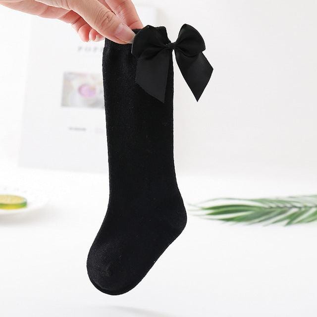Baby Girl Socks | Big Bow Knee High - Kaislee's Boutique