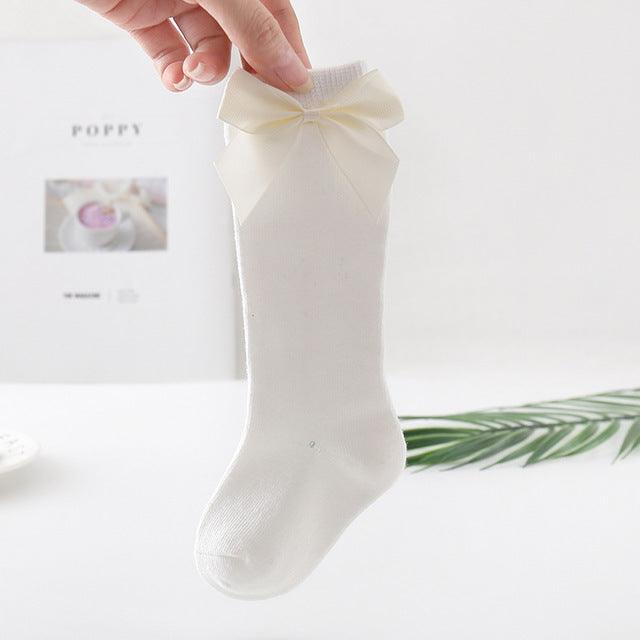Baby Girl Socks | Big Bow Knee High - Kaislee's Boutique