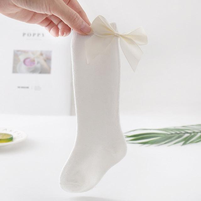Baby Girl Socks | Big Bow Knee High - Kaislee's Boutique
