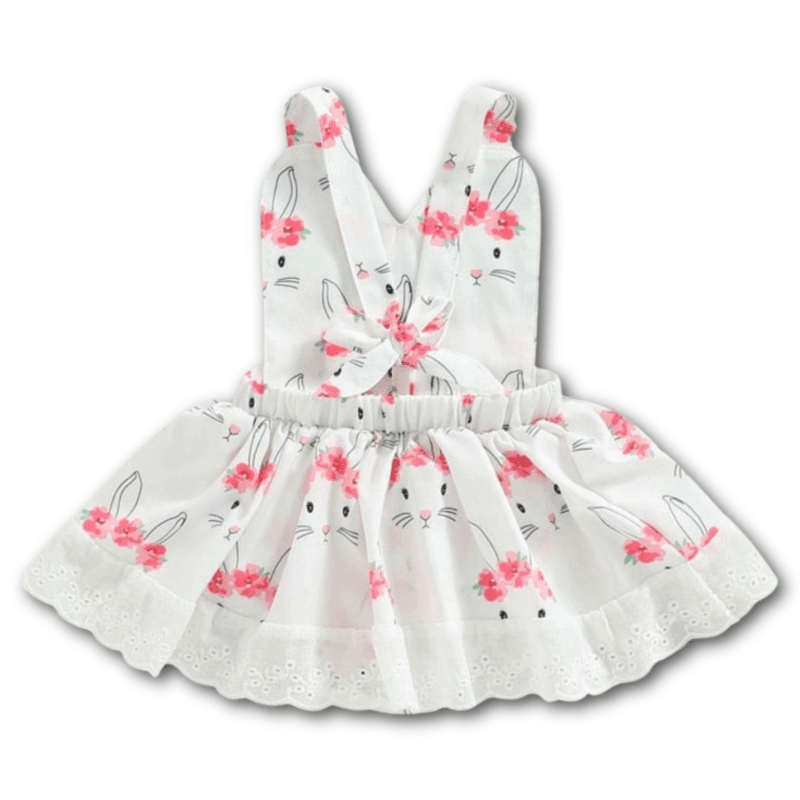 Rabbit Print Halter Dress with Matching Headband - Kaislee's Boutique