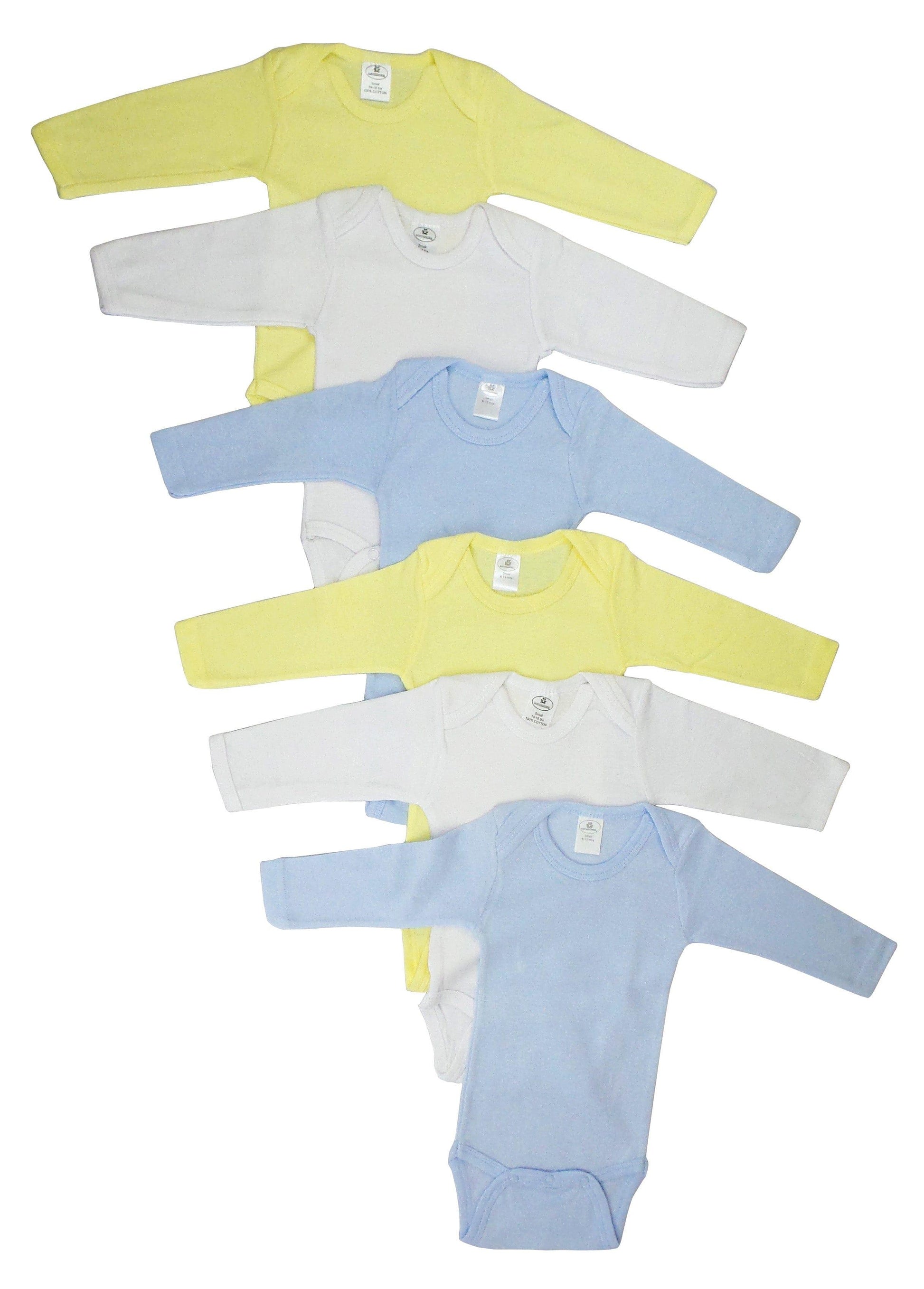 Boys' Pastel Long Sleeve Onezie 6 Pack - Kaislee's Boutique