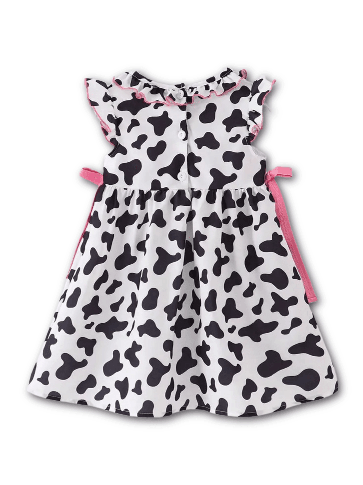 Cow Print Smock Dress - Kaislee's Boutique