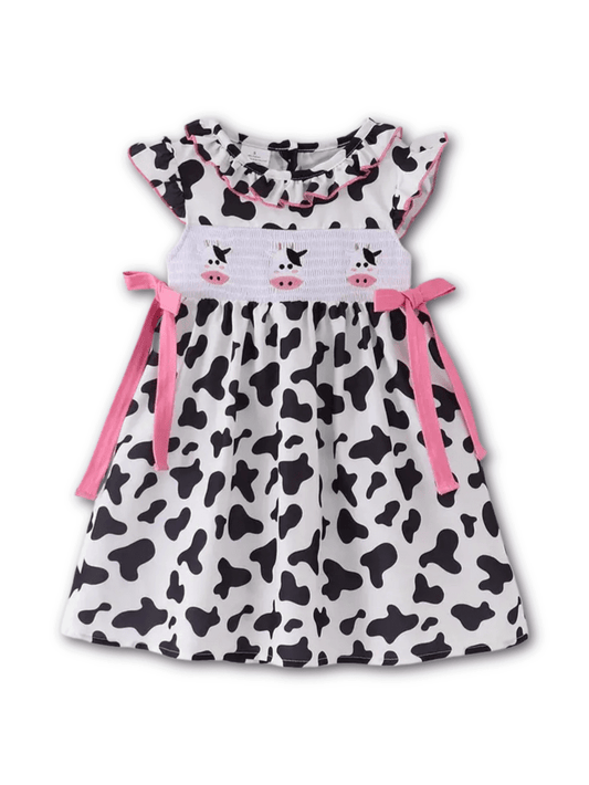 Cow Print Smock Dress - Kaislee's Boutique