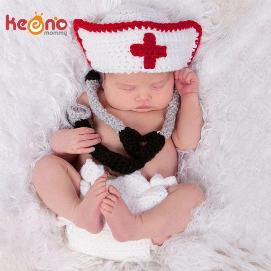 Nurse Crochet Newborn Photo Outfit - Kaislee's Boutique