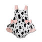Cow Print Sleeveless Romper with Headband - Kaislee's Boutique