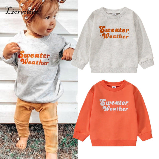 Girls Autumn Pullover Sweatshirt | Sweater Weather - Kaislee's Boutique