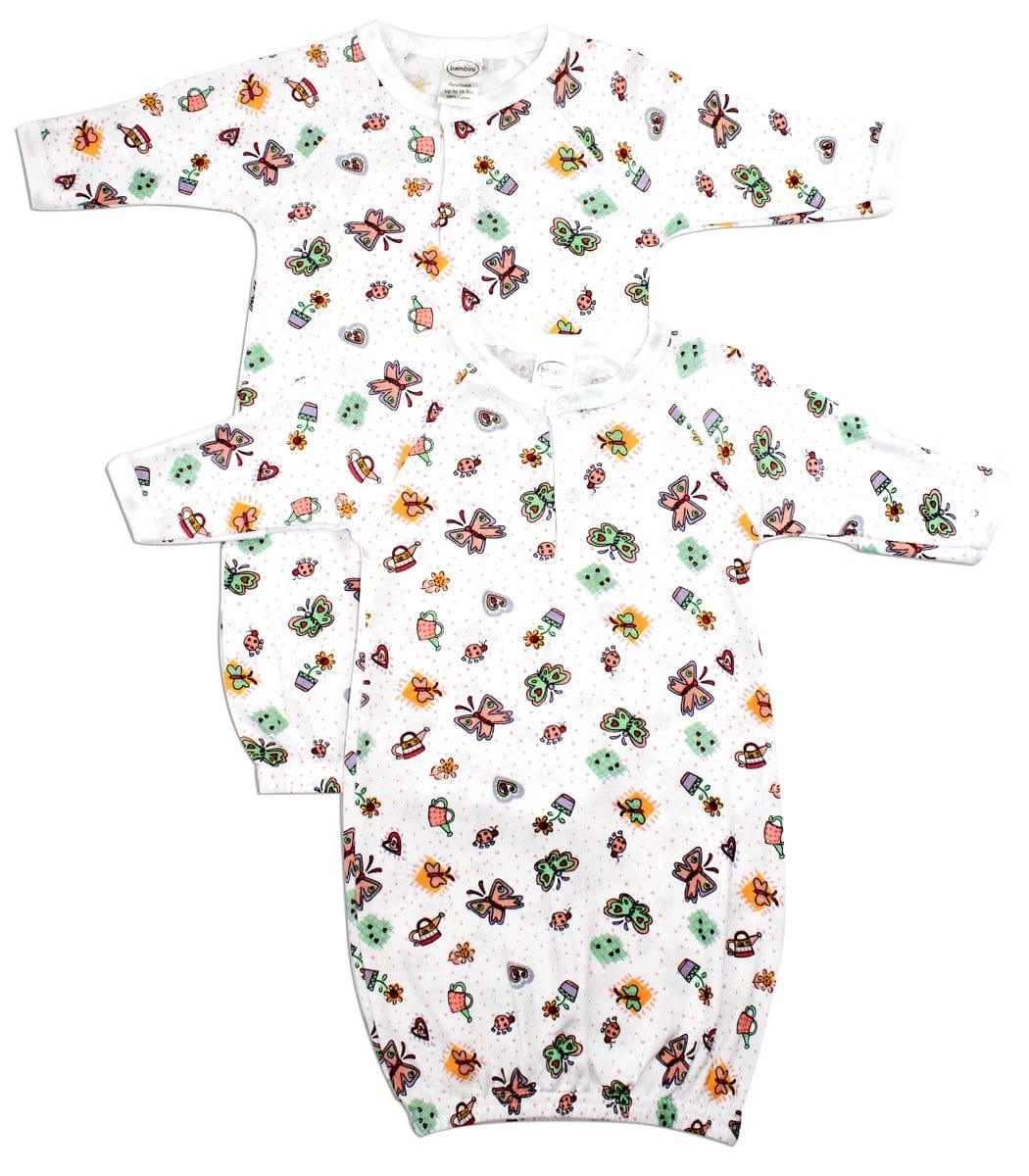 Girls Print Infant Gowns - 2 Pack - Kaislee's Boutique