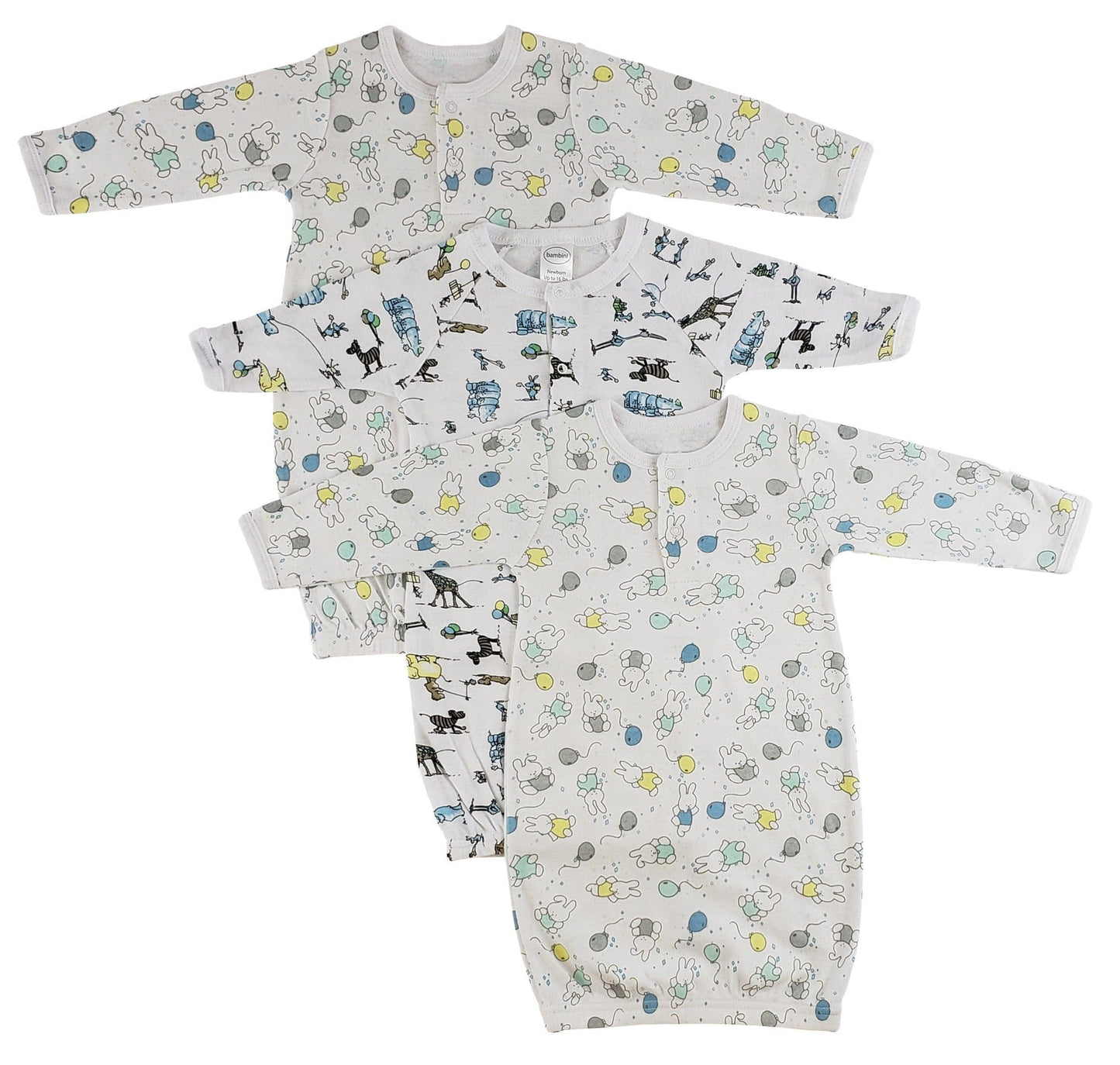 Girls Print Infant Gowns - 3 Pack - Kaislee's Boutique