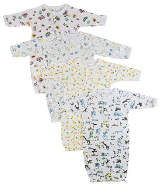 Girls Print Infant Gowns - 4 Pack - Kaislee's Boutique