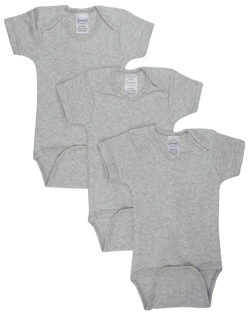 Grey Bodysuit Onezies (Pack of 3) - Kaislee's Boutique