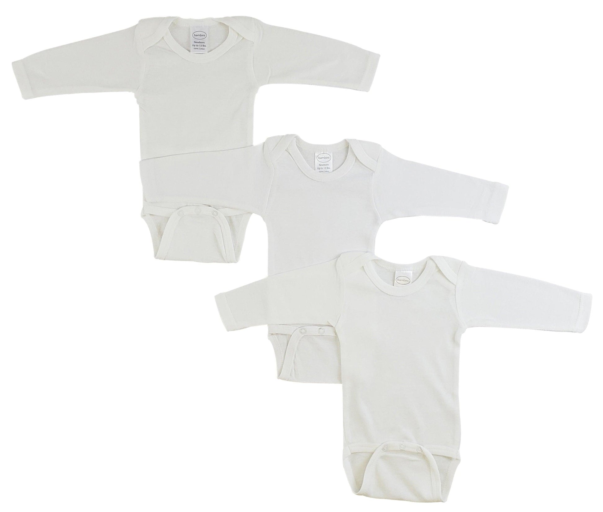 Long Sleeve White Onezie 3 Pack - Kaislee's Boutique