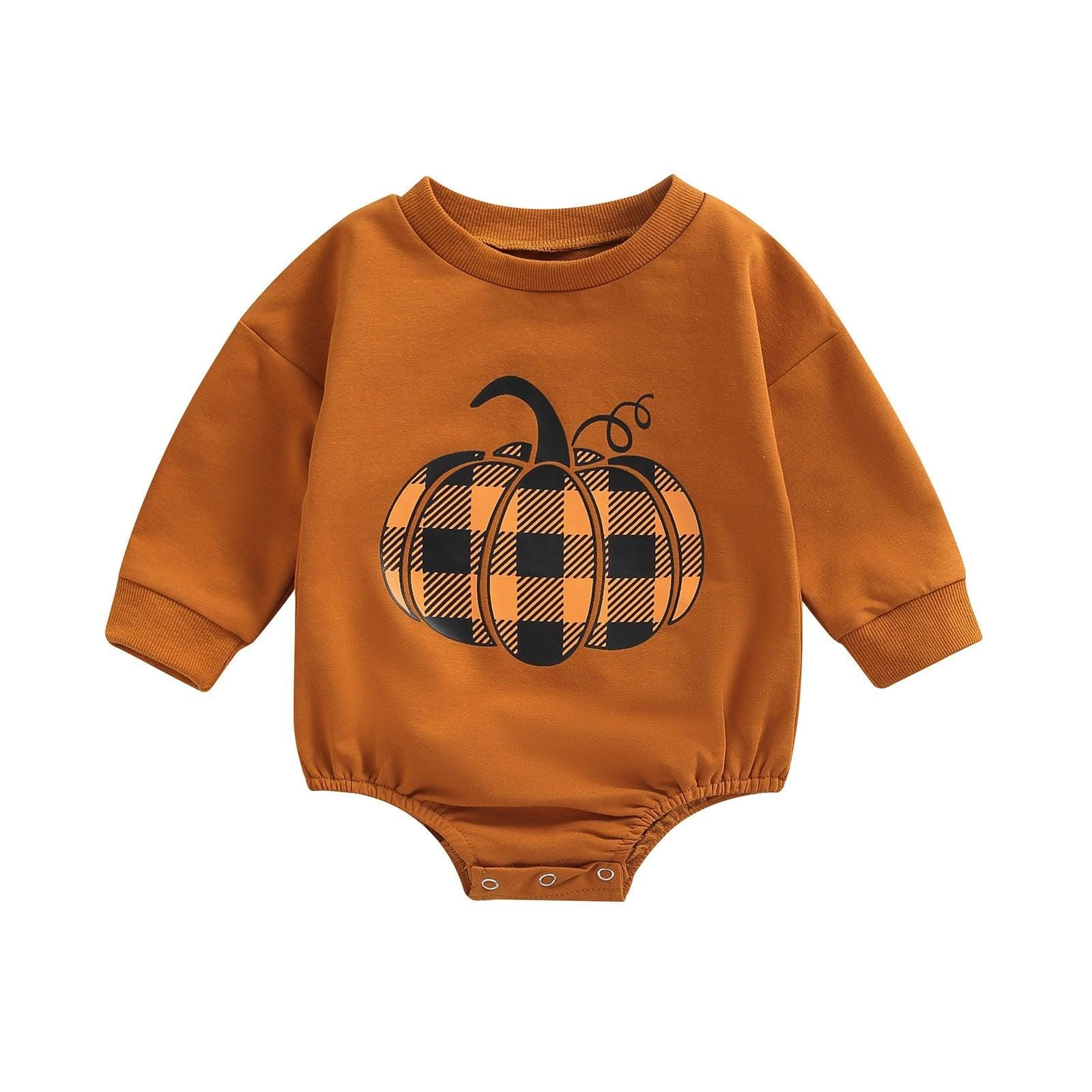 Plaid Pumpkin Bodysuit - Kaislee's Boutique