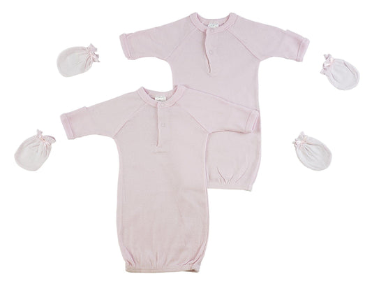 Preemie Girls Gowns and MIttens - Kaislee's Boutique