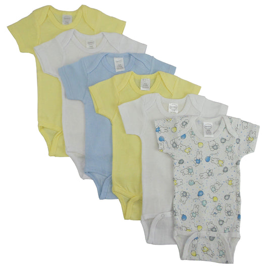 Printed Pastel Boys' Short Sleeve 6 Pack - Kaislee's Boutique