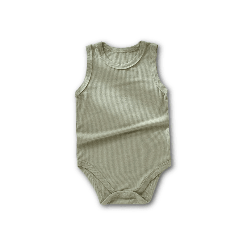 Sleeveless Ribbed Cotton Tank Top Bodysuit - Kaislee's Boutique