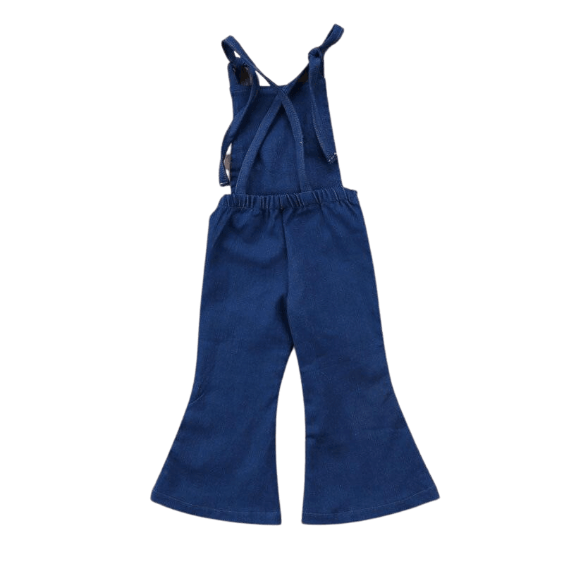 Toddlers Flare Leg Denim Overalls/Jumper - Kaislee's Boutique