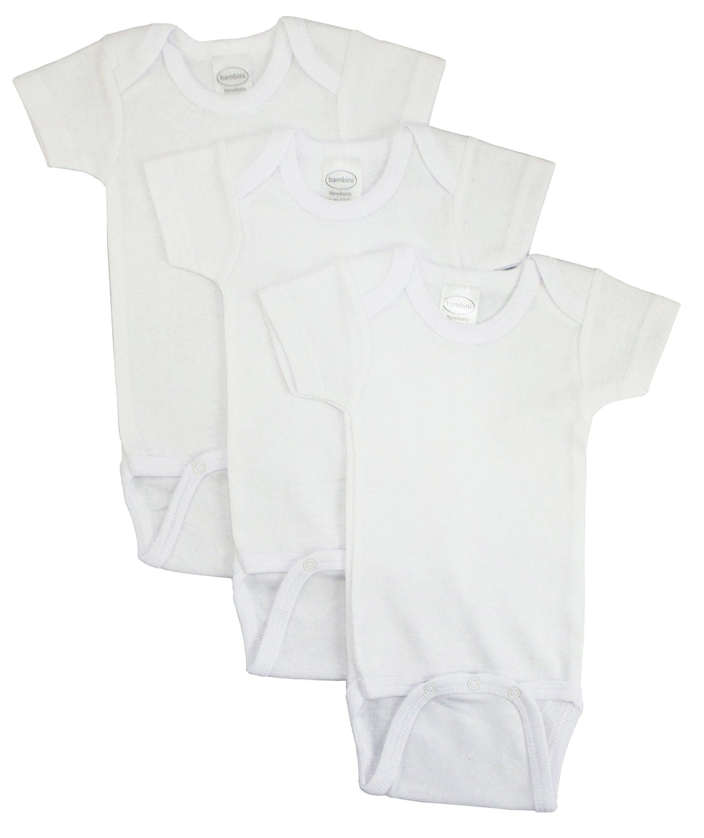 White Short Sleeve One Piece 3 Pack - Kaislee's Boutique