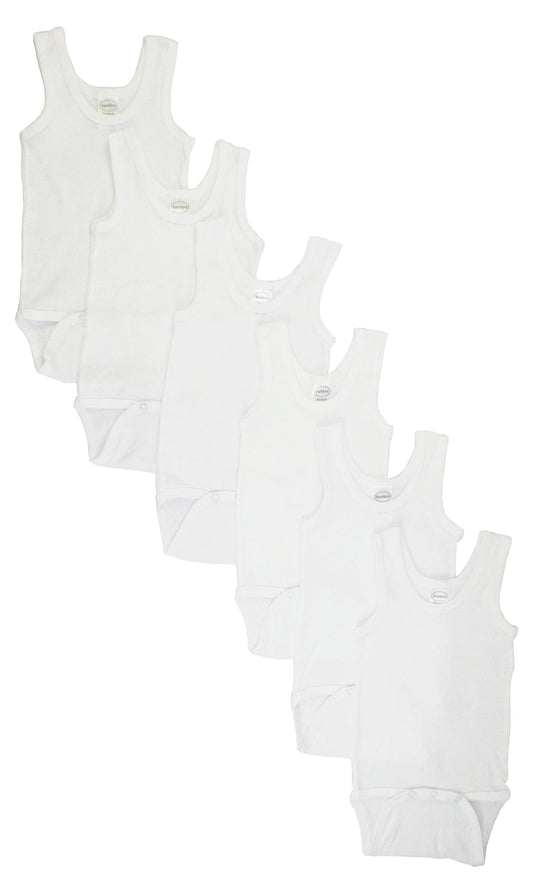 White Tank Top Onezie 6 Pack - Kaislee's Boutique